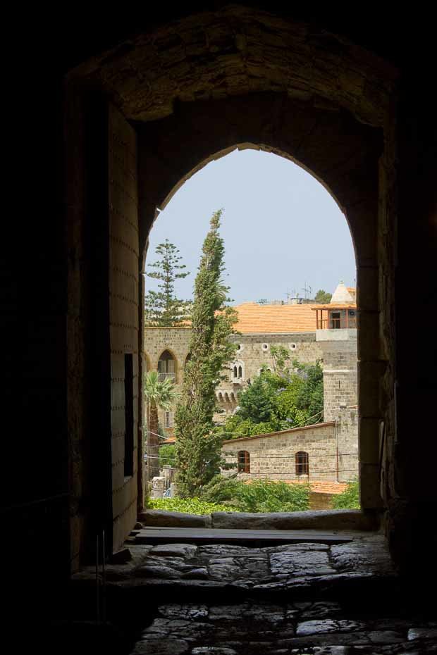 Byblos Ruins-3 View from the castle gate over the old town of Byblos, Jbail, Lebanon.