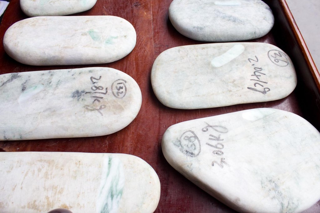 Jade Pebbles 2 Jade pebbles outside the store in Lijiang Yunnan China