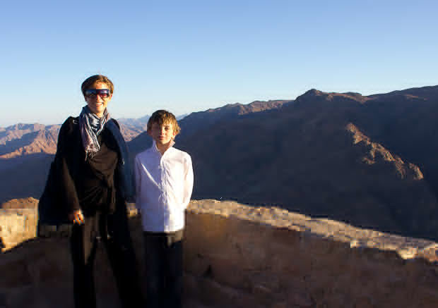 Me and Z on top of Mount Sinai Z and I standing on the top of Mount Sinai.