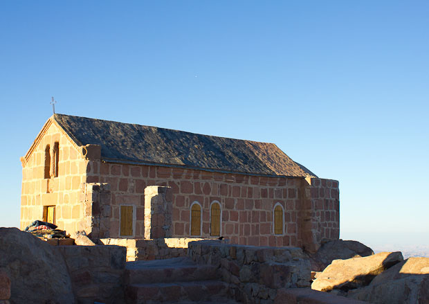 Mount Sinai Church The church on the top of Mount Sinai, Egypt.