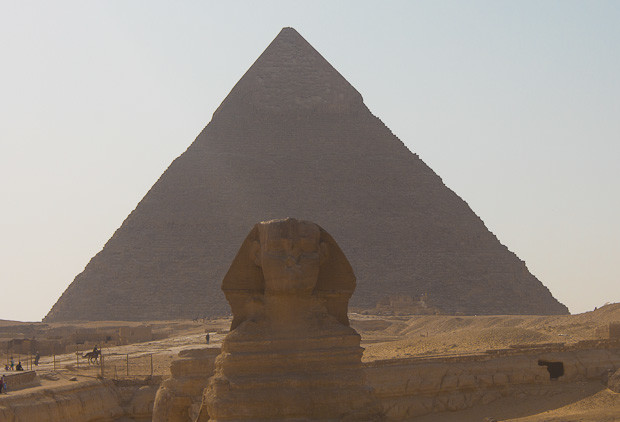 Pyramid and Sphinx 2 Pyramid of Khafra and his sphinx, Giza, Cairo, Egypt.