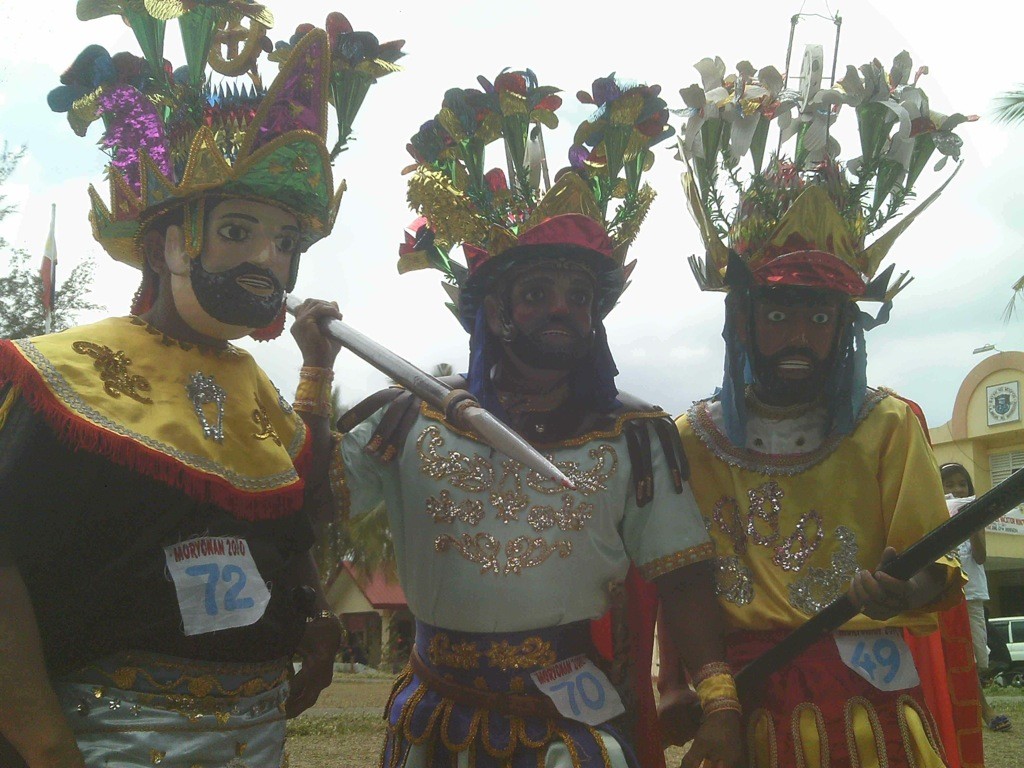 Moriones_Marinduque_Philippines Men in Moriones masks, clad as Roman centurions.