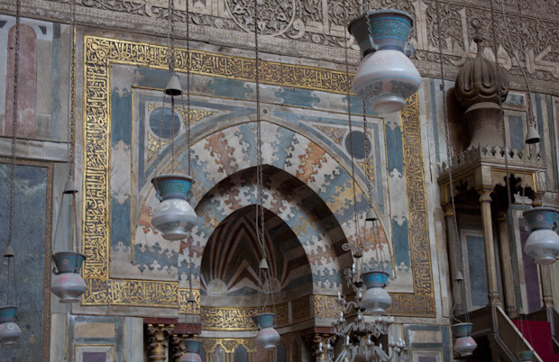 Cairo mosque detail Detail from the Sultan Hassan mosque in Cairo.