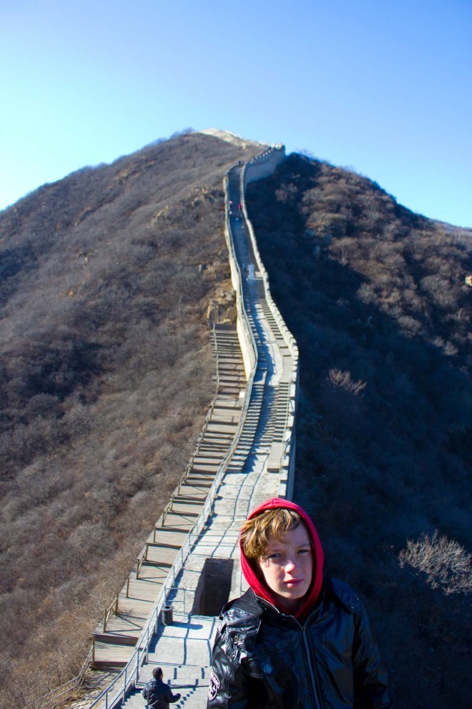Z on the Great Wall of China. In November.