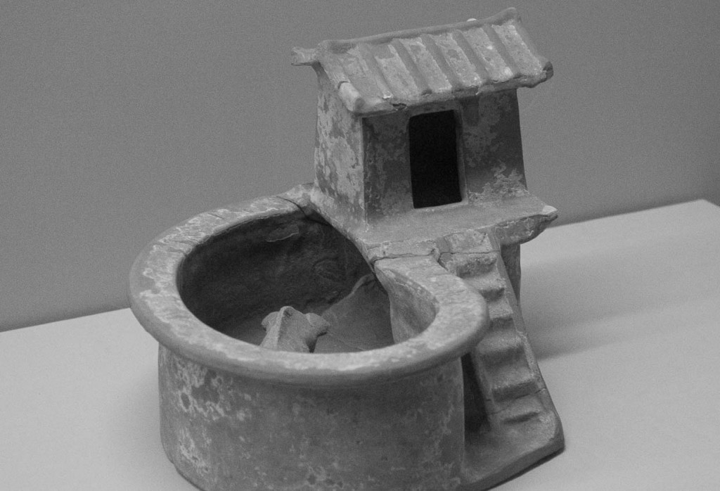 Pottery toilet cum pig sty from the Xi'an museum.