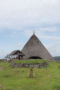 Conical thatch roof of Manggarai house, Ruteng, Flores, Indonesia