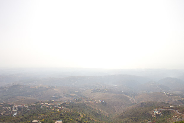 Mleeta HezbollahLand Lebanon-7 Pollution obscuring the hills around Mleeta.