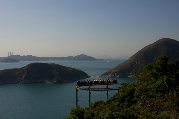 Ocean Park Hong Kong Rollercoaster over the sea at Ocean Park, Hong Kong.