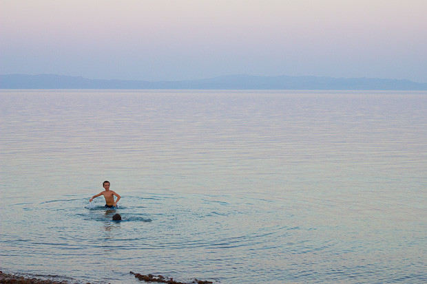 Ras Abou Galoum-10 Boys swimming off Ras Abou Galoum.