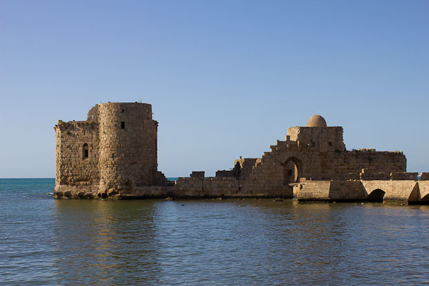 Sidon Sea Fort Crusader sea fort at Sidon, Lebanon.