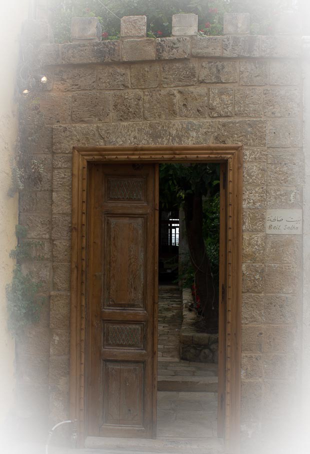 Tyre-3 Doorway in Tyre Old Town, Lebanon.