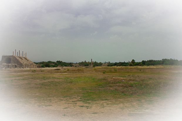 Tyre-9 Remains of the hippodrome at the Al-Bass archaeological site, Tyre.