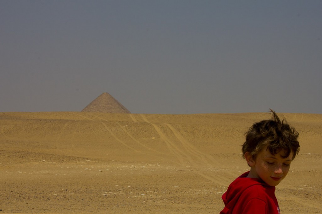 In front of the pyramid of Khufu, cairo.