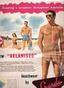 vintage Australian speedo ad 1940s Australian Speedo ad.
