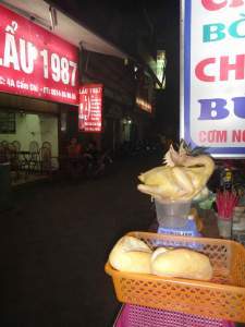 chicken_cam_chi_alley Chicken and advertising sign, Cam Chi alley, Hanoi, Vietnam