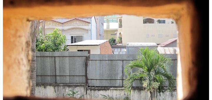 View from cell at S-21, Phnom Penh.