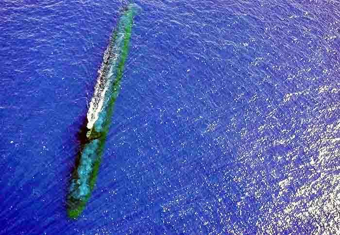 USS Chicago off Malaysia via Wikimedia Commons.