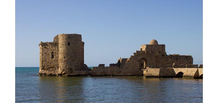 Crusader sea fort at Sidon, Lebanon.