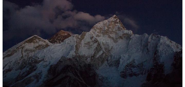 Everest Base Camp trek - Nuptse and Everest, seen from Kala Patthar.