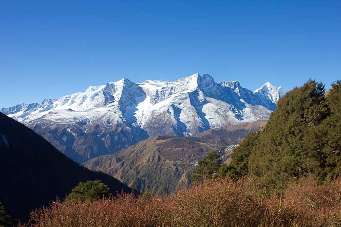 Everest Base Camp trek: view of Kong De from Tengboche.