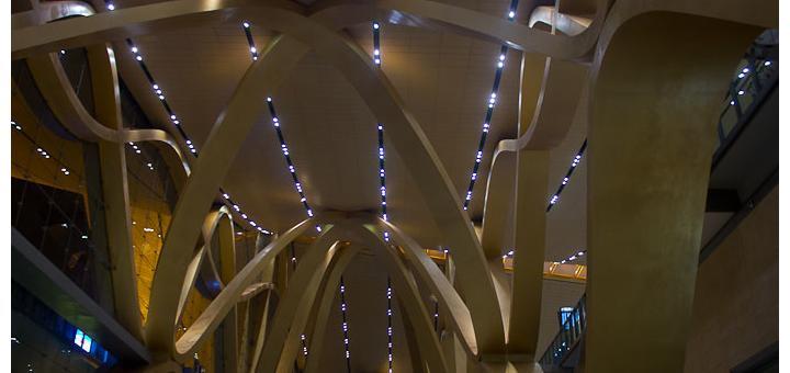 View of the arrivals hall at Kunming Airport.