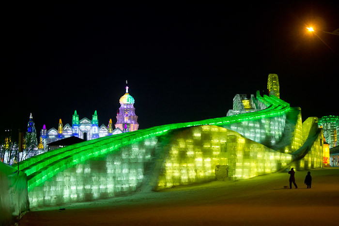 Ice slide at Harbin Ice & Snow Festival.