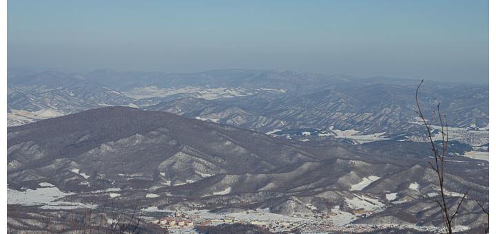 View from the slopes at Yabuli Ski resort, China.