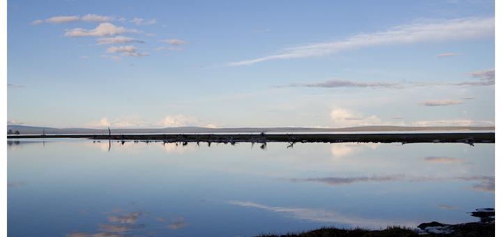 Clouds reflected in Khovsgol Nuur, Mongolia.