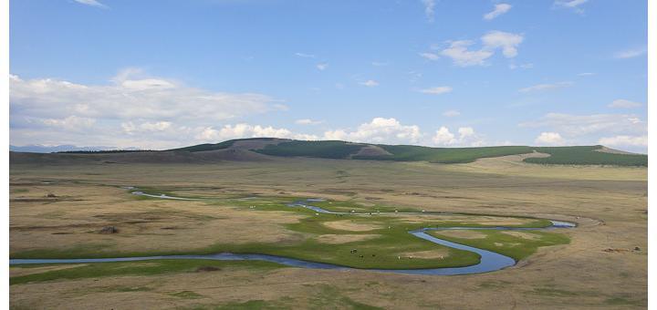 The view down from the hilltop where Zac broke his arm.