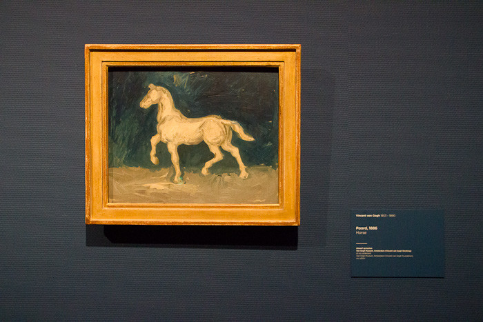 An early Van Gogh -- a copy of a horse sculpture as an exercise.