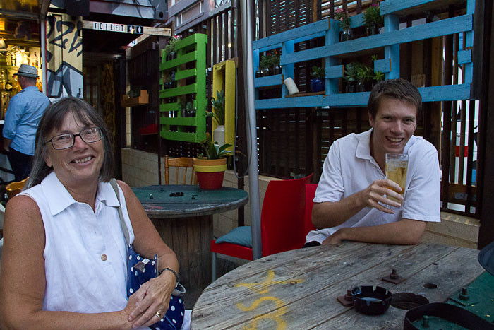 My mother and Richard in Laneway 121, Adelaide.