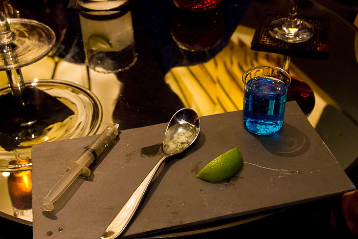 Deconstructed mojito at the Collins Bar, Adelaide.