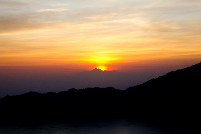 Sunrise over Mount Batur, Bali.