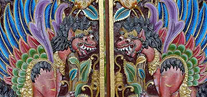 Detail of traditional Balinese door.