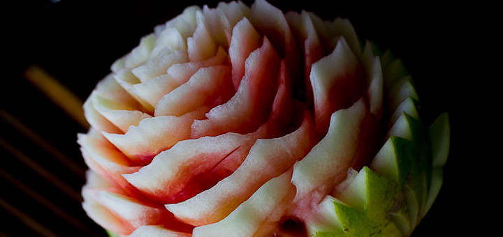 Fruit carving at Pondok Pekak.