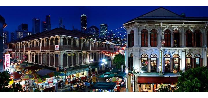 Singapore's Chinatown by night