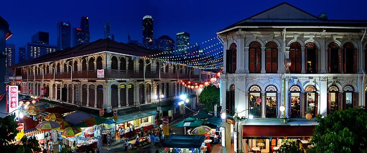 Singapore's Chinatown by night
