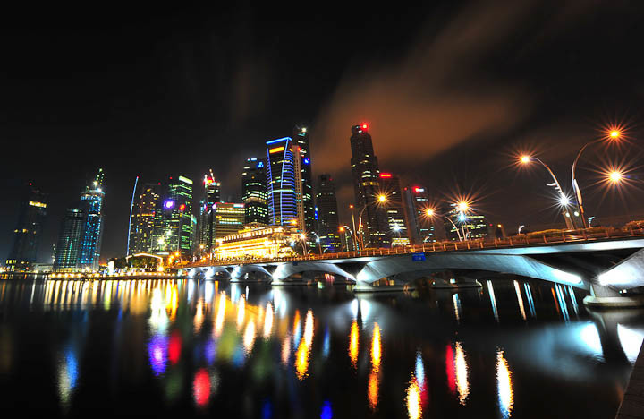 Singapore by night.