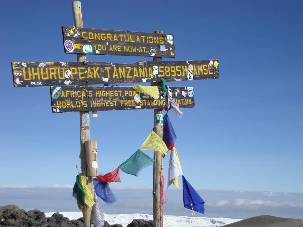 The summit of Kilimanjaro.
