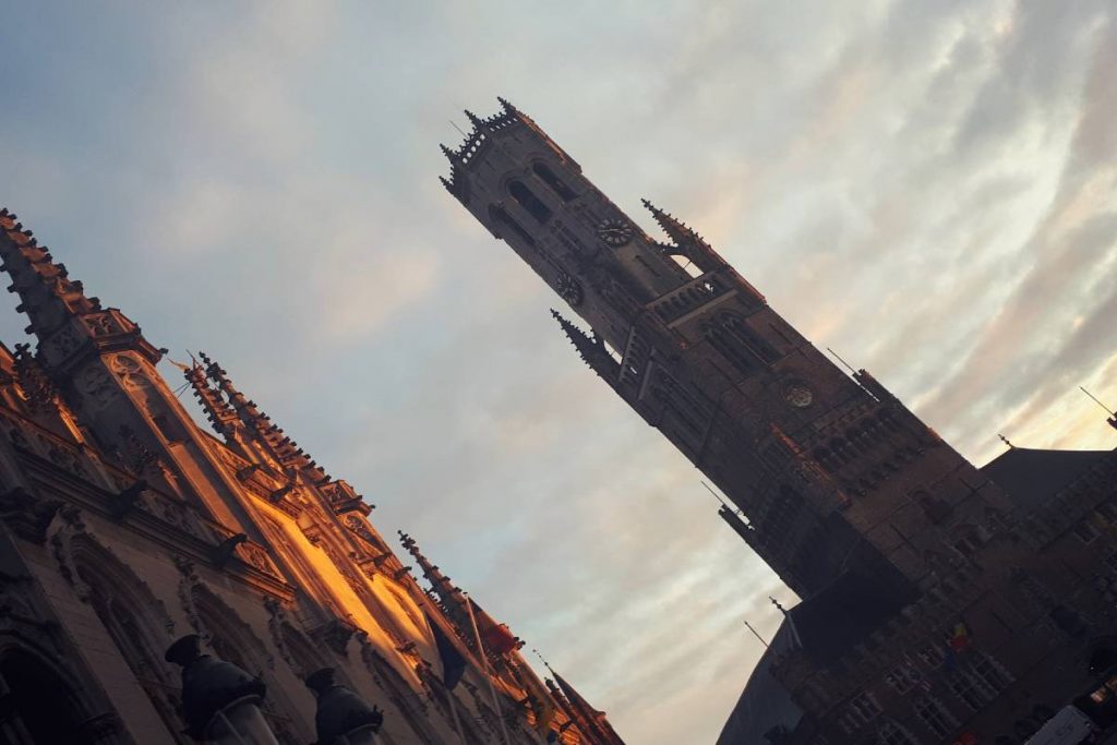 the brabantine gothic belfry of bruges